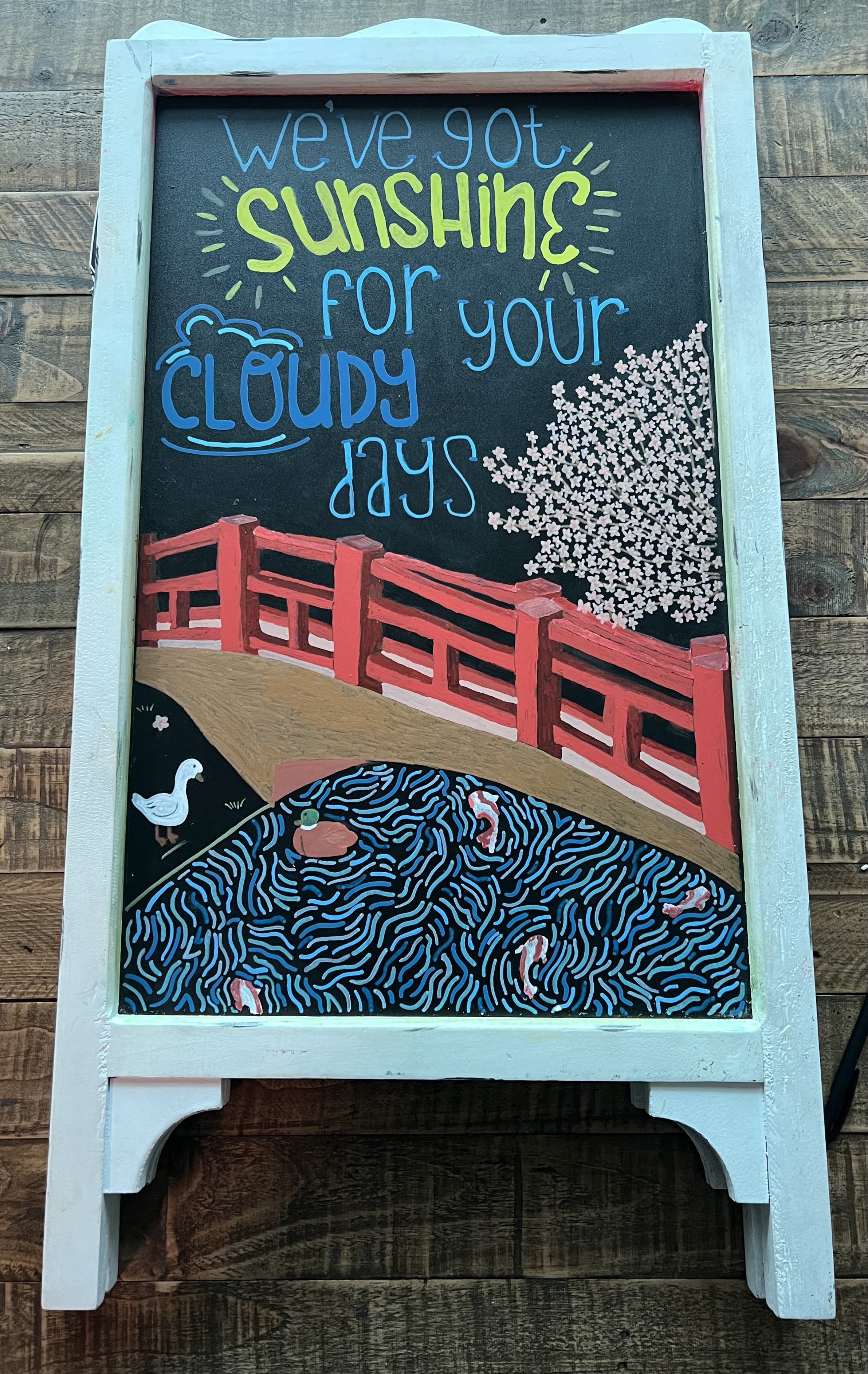 hand drawing for spring storefront