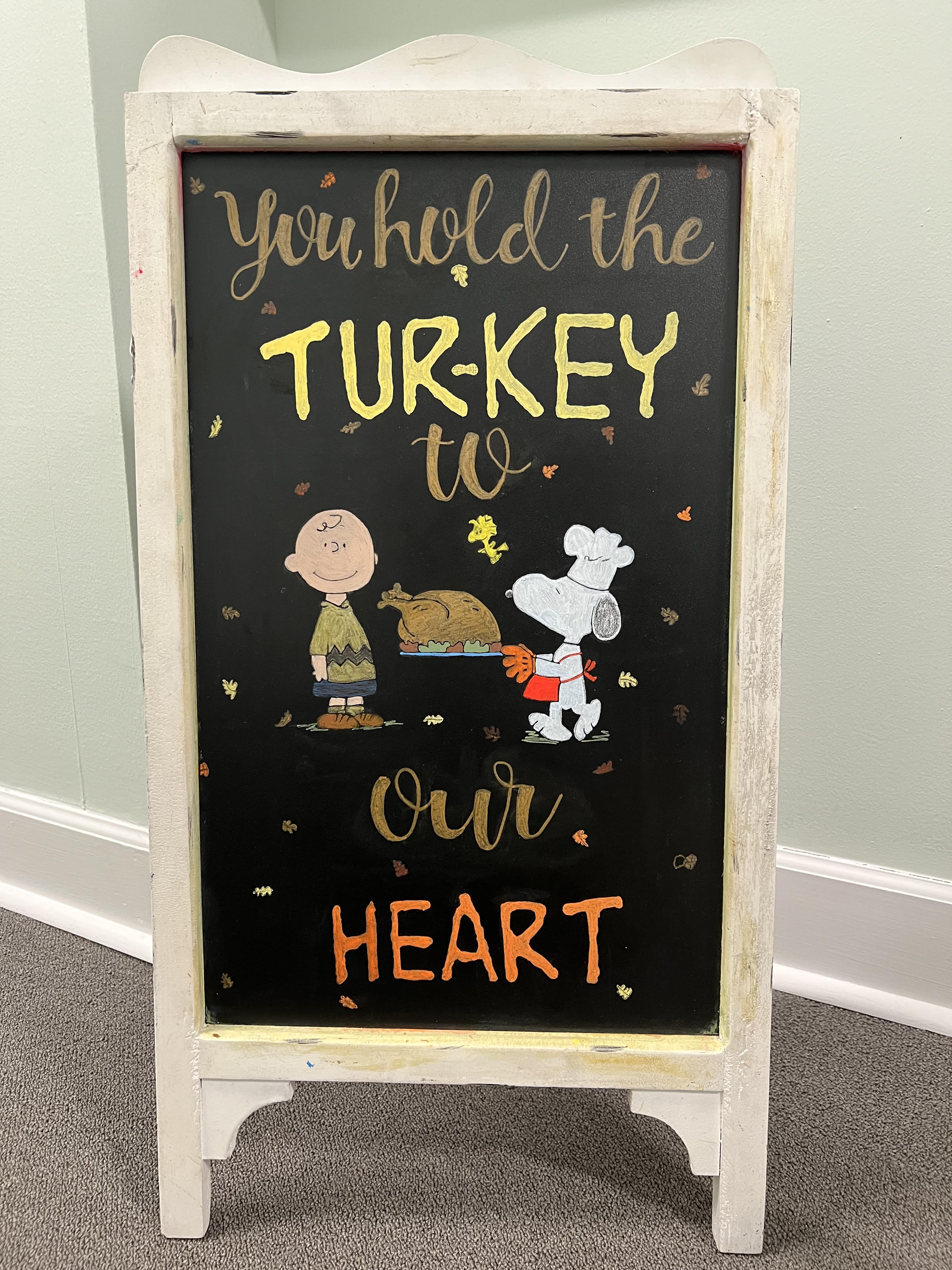 hand drawing for Thanksgiving storefront