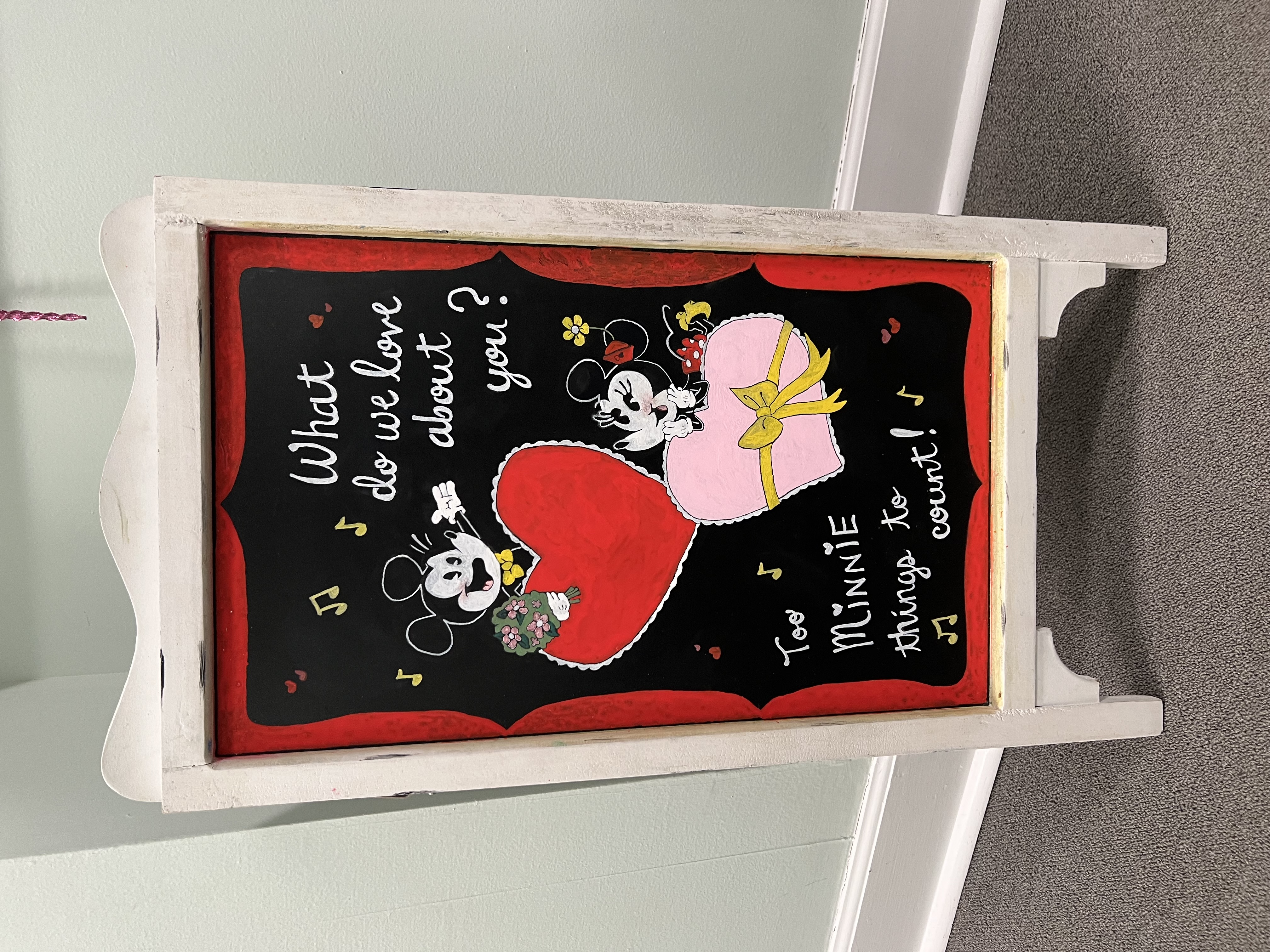 hand drawing for Valentines storefront